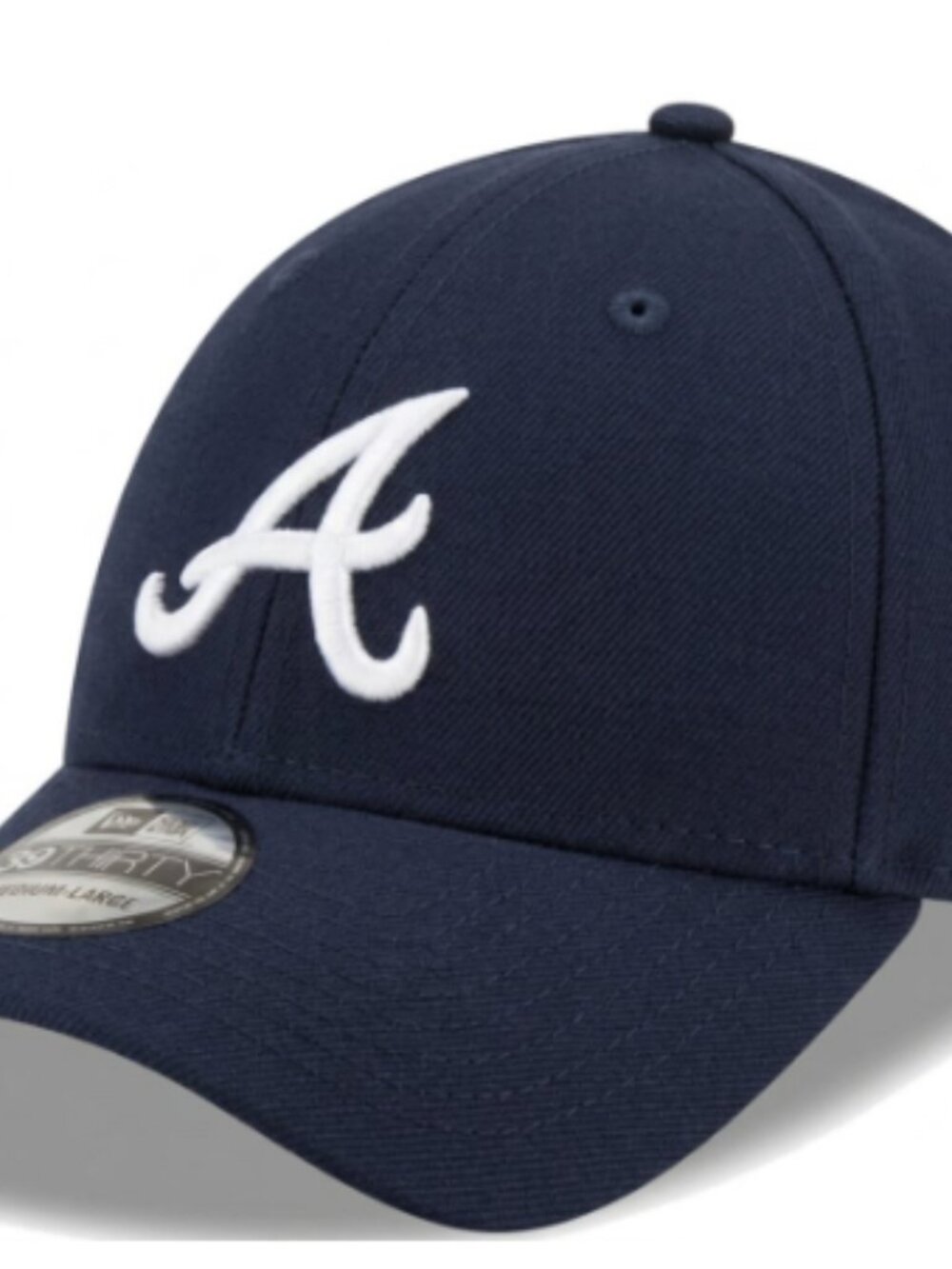 NWOT New Era Atlanta Braves 39THIRTY Stretch Fit Hat Cap Navy Blue - Size M/L